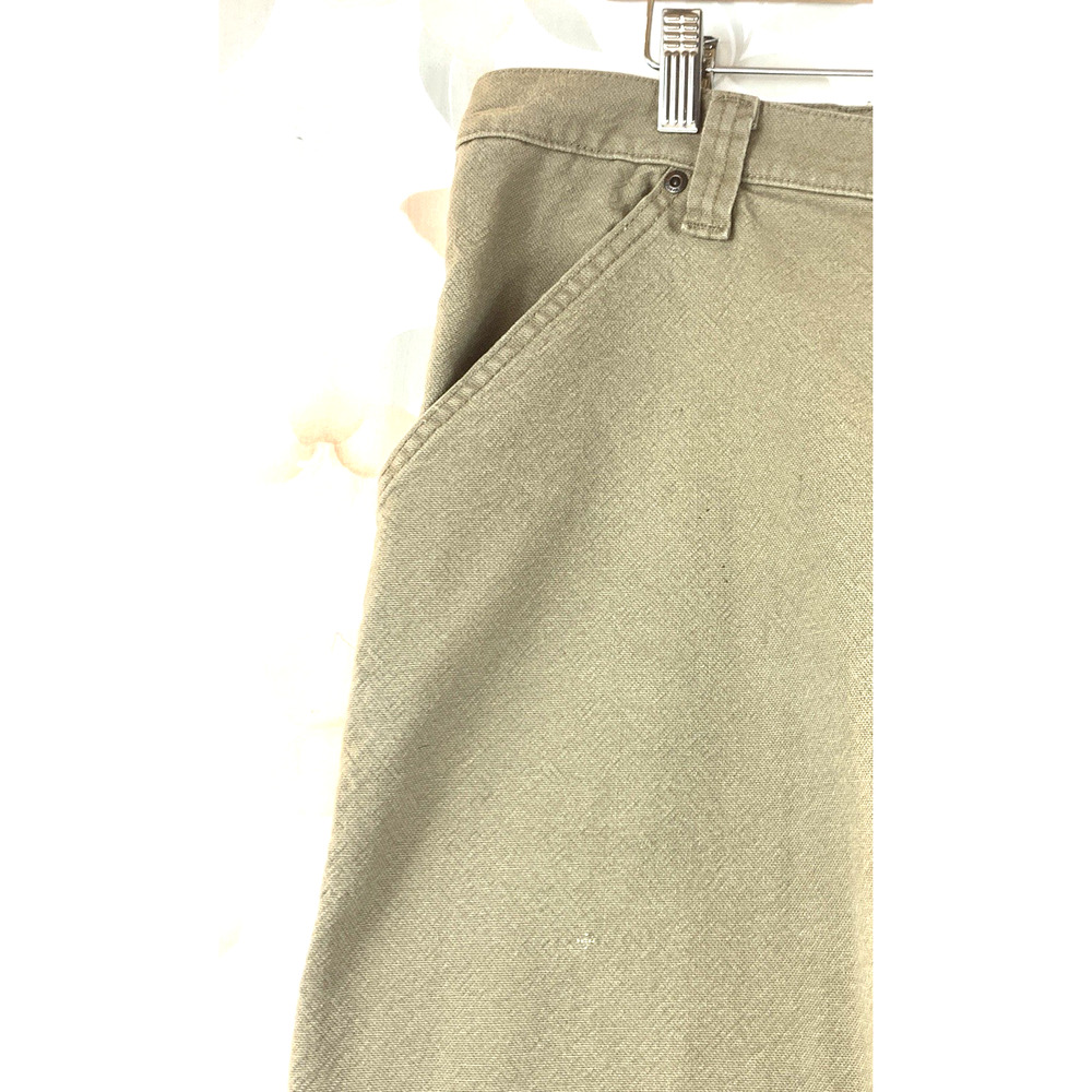 Wrangler‎ Work Pants Mens 40x30 Beige Green Jeans Cargo Hammer Strap Pockets - Picture 5 of 11